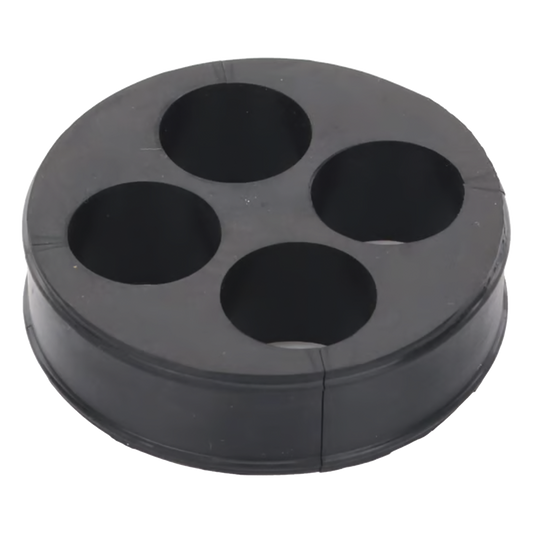 Inserto de Caucho de 4" Con Cuatro Orificios para Cable de 7/8 in
