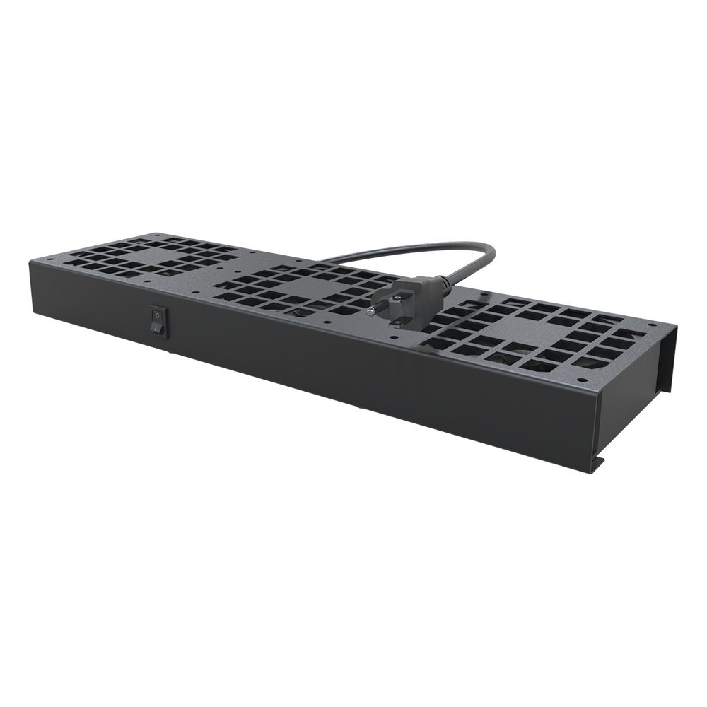 Kit de 3 Ventiladores 110 Vca (12 x 12 cm) con Clavija para Gabinete de Piso