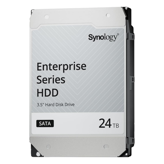 Disco Duro SATA de 3,5" Serie Plus / Capacidad 24TB / Interfaz SATA 6 GB/s / Tecnología CMR / MTBF de 1,2 Millón de Horas / Carga de Trabajo de 180 TB/año / Compatible con Synology DSM