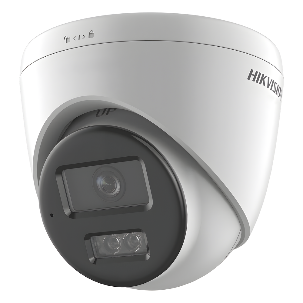 [Dual Light] Turret IP 8 Megapixel (4K) / Lente 2.8 mm / 30 mts IR + 30 mts Luz Blanca / Micrófono Integrado / ACUSENSE Lite / Exterior IP67 / H.265 / PoE / ONVIF / Micro SD