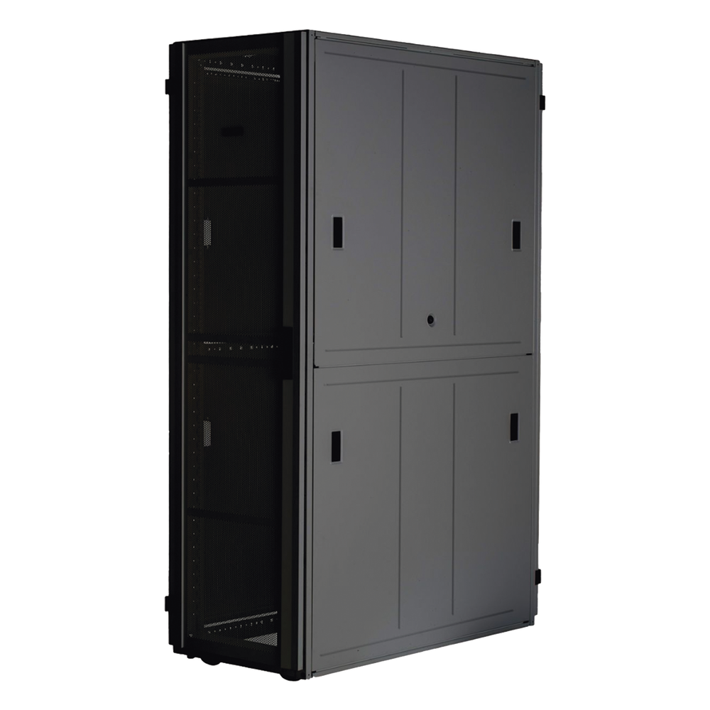 Gabinete FlexFusion™ XGL (Light) para Centros de Datos, 42 UR, 600 mm de Ancho, 1200 mm de Profundidad, Fabricado en Acero, Color Negro