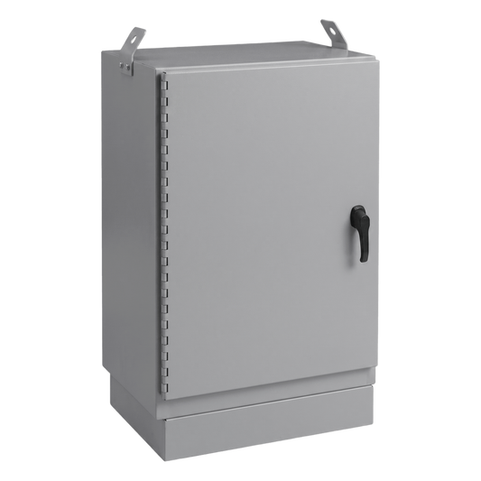 Gabinete para Exterior Tipo 4X Doble Puerta de 22 UR / Aluminio Soldado / 1270 x 762 x 1118 mm (50 x 30 x 44 in) / Exterior IP66 / Montaje Almohadilla / Aislamiento Termico / Gris RAL 7035