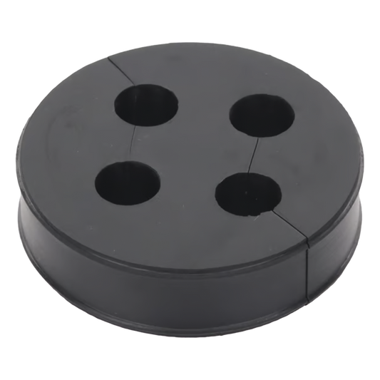 Inserto de Caucho de 4" Con Cuatro Orificios para Cable de 3/8 in