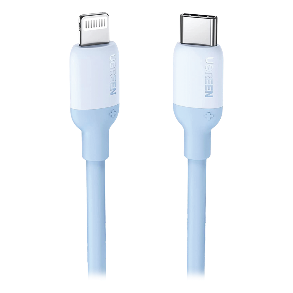 Cable USB-C a Lightning / Certificado MFi / 1 Metro / Adecuado para iPhone, iPad, iPod / Carga Rápida PD 20W /  Sincronización de Datos de hasta 480 Mbps / Goma de Silicona y  TPE. / Suave al Tacto / Color Navy Blue
