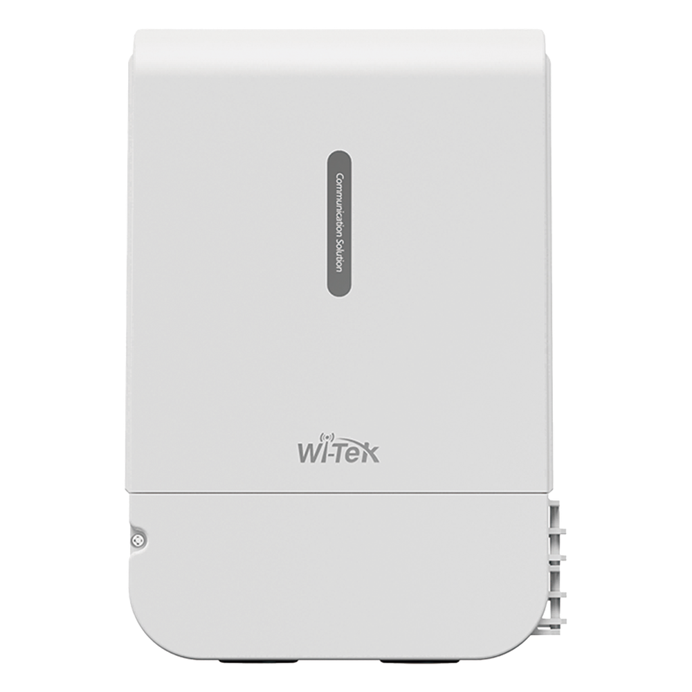 Switch PoE para exterior / Administración en la nube / Con 4 puertos 10/100 Mbsp PoE af/at / 2 Puertos Uplink 10/100 MBPS /  Presupuesto 60 W / PoE hasta 250 metros / Soporta protocolo ONVIF
