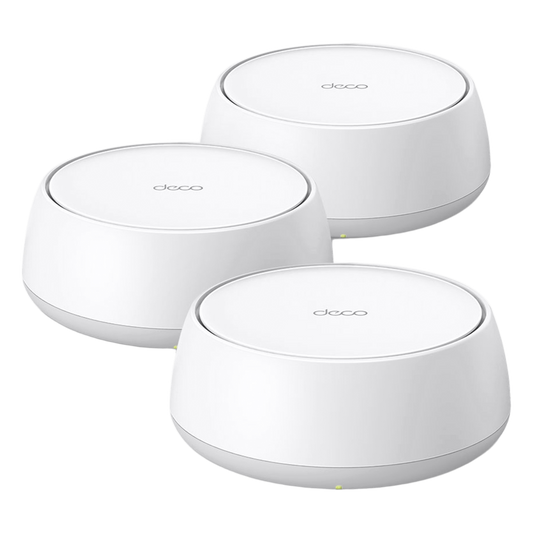 Kit Routers Inalámbricos MESH Interior para Hogar / Doble Banda Wi-Fi 7 BE3600 Mbps / 2 Puerto 1 Gigabit WAN/LAN / 4 Antenas Internas / Operación Multi-Link MLO / Administración Mediante la App Deco (iOS, Android) / HomeShield