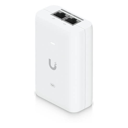 Adaptador PoE+ 2.5G / hasta 30 W / 48V 0.65A / (2) Puertos RJ45 MultiGigabit 2.5G / Salida PoE+ / LED Indicador / Ideal para APs UniFi WiFi 7 / / Protección contra Sobretensiones