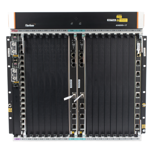 OLT Carrier Class Modular GPON, 16 Ranuras de Servicio, Incluye 1 Tarjeta de Servicio, crecimiento hasta 256 puertos GPON o 128 XGPON, Gestión por UNM2000, CLI, (Incluye Instalación de Software UNM2000)
