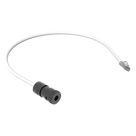 Cable de Conexión en Campo Jack a Plug RJ45, Categoría 6A, CMP (Plenum), 0.5 Metros (1.64 Pies), Color Blanco