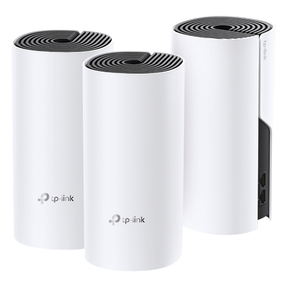 KIT 3 Routers Inalámbricos MESH Interior para Hogar / Doble Banda Wi-Fi 5 AC1200 Mbps / 2 Puerto Gigabit WAN/LAN / 2 Antenas Internas / Administración Mediante la App Deco (iOS, Android)