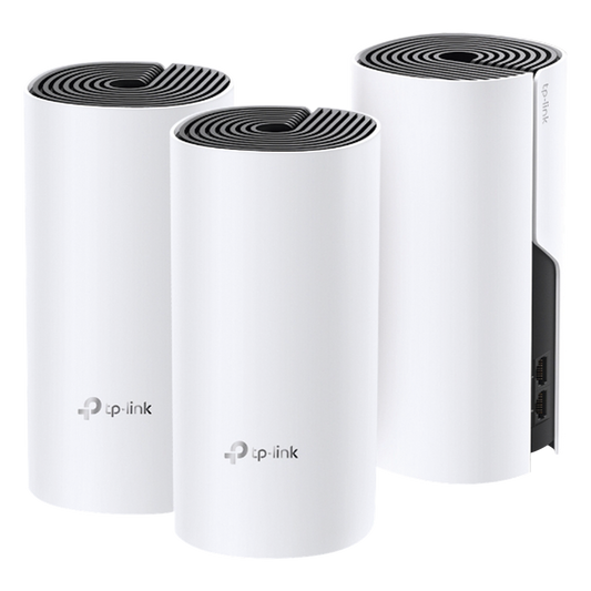 KIT 3 Routers Inalámbricos MESH Interior para Hogar / Doble Banda Wi-Fi 5 AC1200 Mbps / 2 Puerto Gigabit WAN/LAN / 2 Antenas Internas / Administración Mediante la App Deco (iOS, Android)