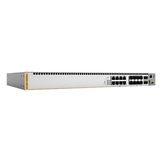 Switch Stackeable Inteligente Capa 3, 8 puertos 1 G / 2.5 G / 5 G / 10 G BaseT PoE+, 8 puertos 1 G / 10 G SFP+ y 2 puertos 40 G QSFP, 240 W