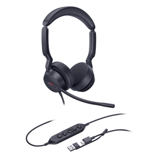 Diadema Alámbrica UH44 Dual UC de Yealink con Conectividad USB-C/A y Amplia Compatibilidad