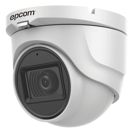 AUDIO POR COAXITRON / Turret TURBOHD 5 Megapixel / Angulo de vision 85.5° / Lente 2.8 mm / 30 mts IR EXIR / Exterior IP67 / 4 Tecnologías / dWDR