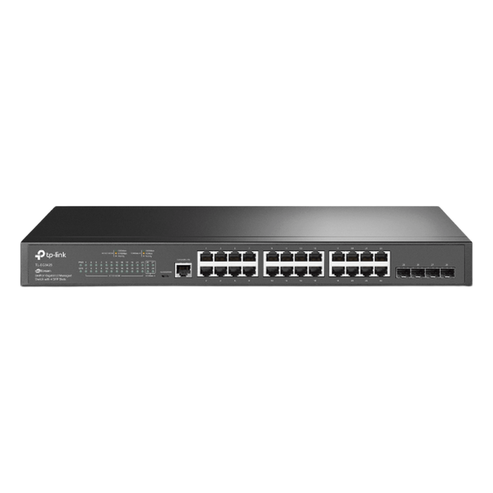 Switch Omada SDN Administrable / 24 puertos Gigabit y 4 puertos SFP / Funciones sFlow, QinQ y QoS / Administración centralizada OMADA