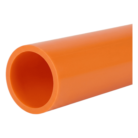 Ducto para Fibra Óptica 2" Liso RD11, Color Naranja Prelubricado, Rollo de 200 Metros