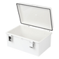 Gabinete de Plástico ABS, Uso en Intemperie IP66 (190 x 290 x 140 mm) cierre por broche Inoxidable y Permite Cerrado con Candado y Llave (Perno 5mm) No Incluido