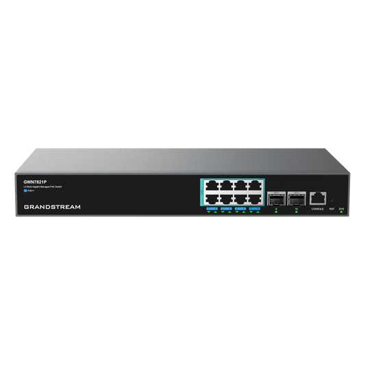 Switch PoE Multigigabit Capa 3 / 8 Puertos Ethernet 2.5 G / 2 Puertos SFP+ / PoE++ Dinámico / IPv6 e IPv4 / VLAN Avanzada / QoS / Stacking hasta 4 Dispositivos / Administración Local y en la Nube