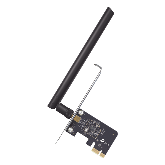 Adaptador  PCI inalámbrico doble banda AC 600 Mbps / Antena de alta ganancia / Tecnología MU-MUMO / Seguridad WPA3 / Soporte de perfil bajo y Altura completa