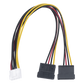 Cable Doble de Corriente SATA / Compatible con DVR's epcom / HIKVISION / 25 cms de Longitud