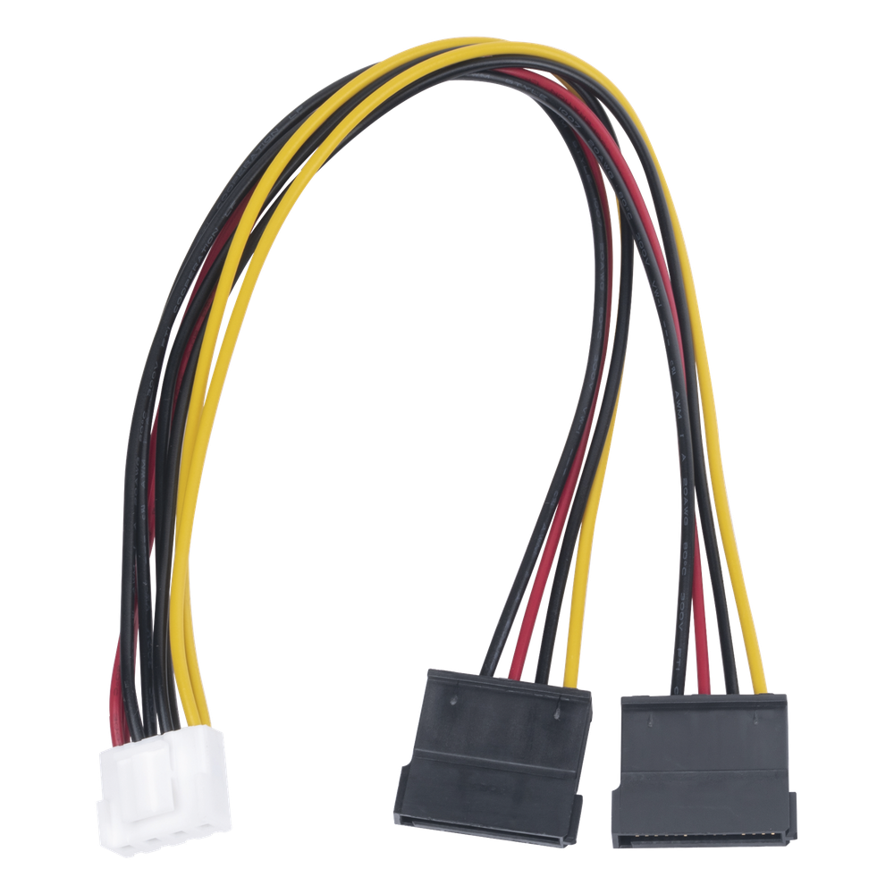 Cable Doble de Corriente SATA / Compatible con DVR's epcom / HIKVISION / 25 cms de Longitud