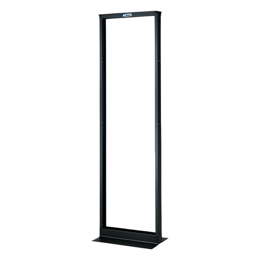 Rack de Dos Postes Estándar de 19 in, Rieles Numerados y Roscados #12-24, Fabricado en Aluminio, 42 Unidades de Rack, Color Negro