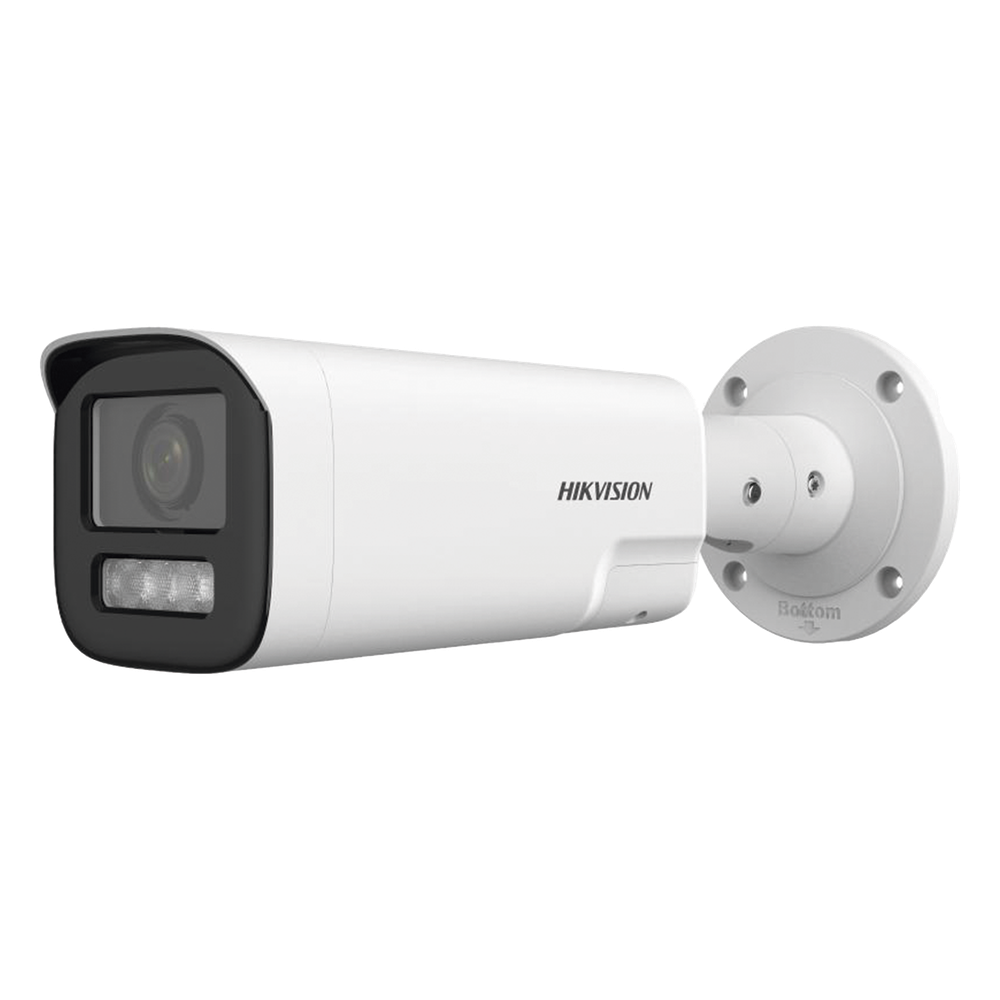 Bala IP 4 Megapíxel / Lente Mot. 2.8 a 12 mm / Dual Light (50 mts IR + 50 mts Luz Blanca) / ACUSENSE Lite / Audio de Dos Vías /  Luz Intermitente y Alerta de Audio / Exterior IP67 / WDR 120 dB / PoE  / Micro SD