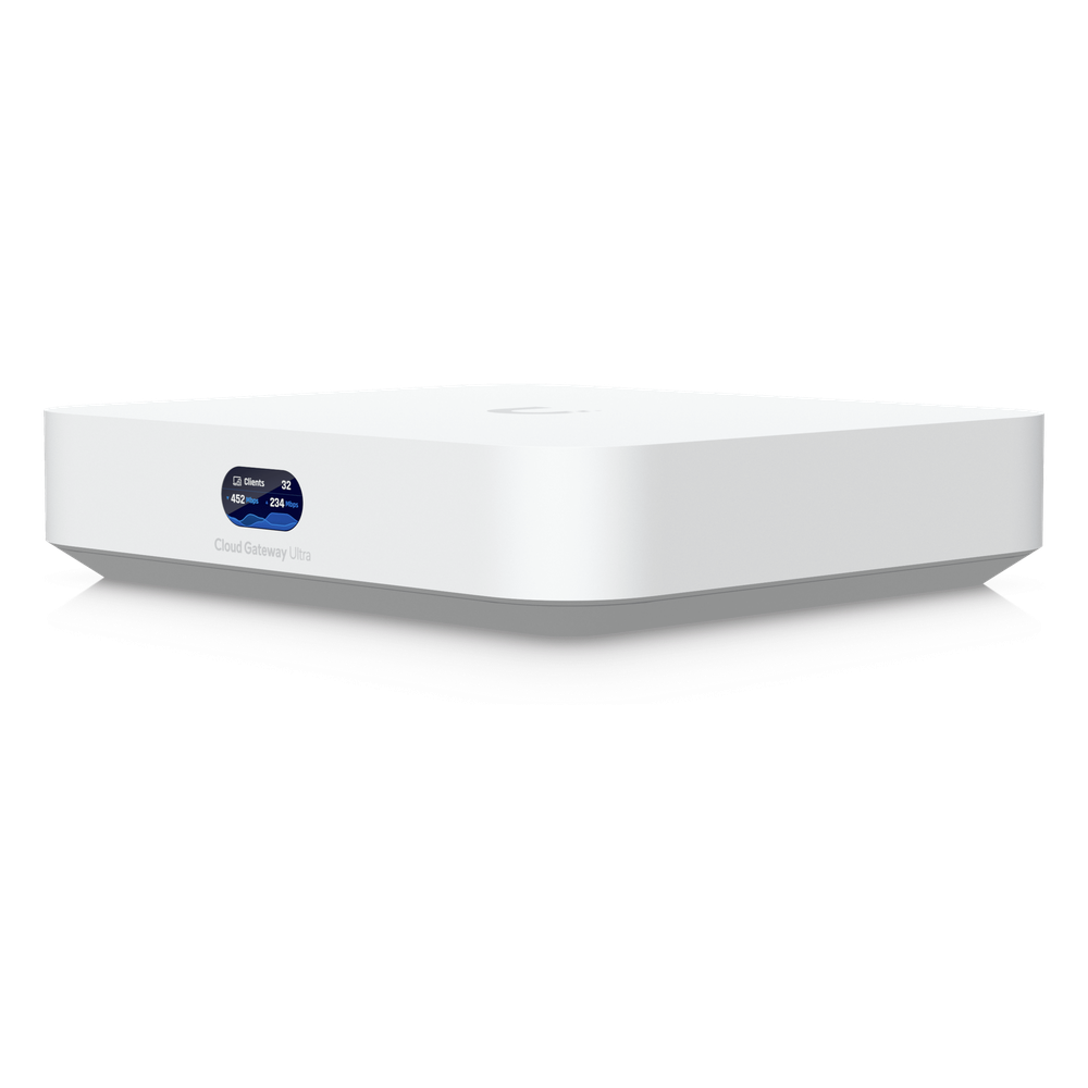 UCG Ultra Cloud Gateway Compacto con Soporte para  hasta 30+ Dispositivos UniFi, 300+ Clientes, Enrutamiento IDS/IPS de 1 Gbps y Balanceo Multi-WAN