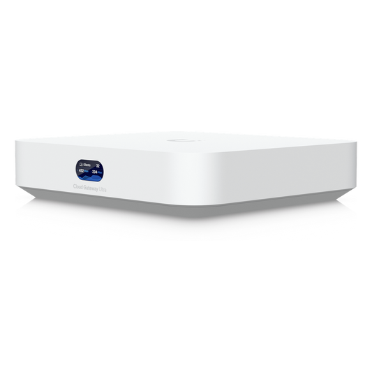 UCG Ultra Cloud Gateway Compacto con Soporte para  hasta 30+ Dispositivos UniFi, 300+ Clientes, Enrutamiento IDS/IPS de 1 Gbps y Balanceo Multi-WAN