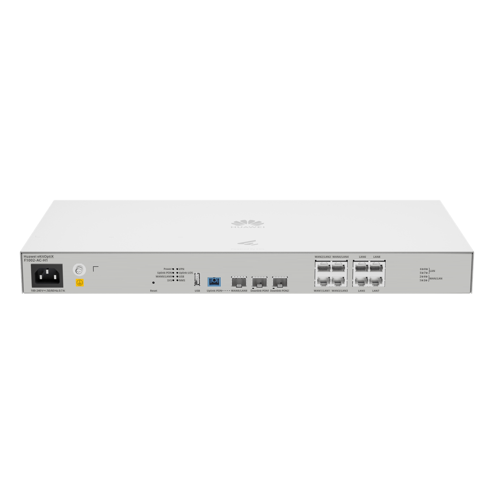 OLT Mini FTTh eKit 2 Puertos GPON (Incluye módulos C+) + 1 Puerto Uplink XGS-PON + 4 Puertos WAN/LAN Gigabit + 4 Puertos LAN Gigabit  / All-In-One (Router, Switch, OLT, Controladora) / Libre de licenciamiento