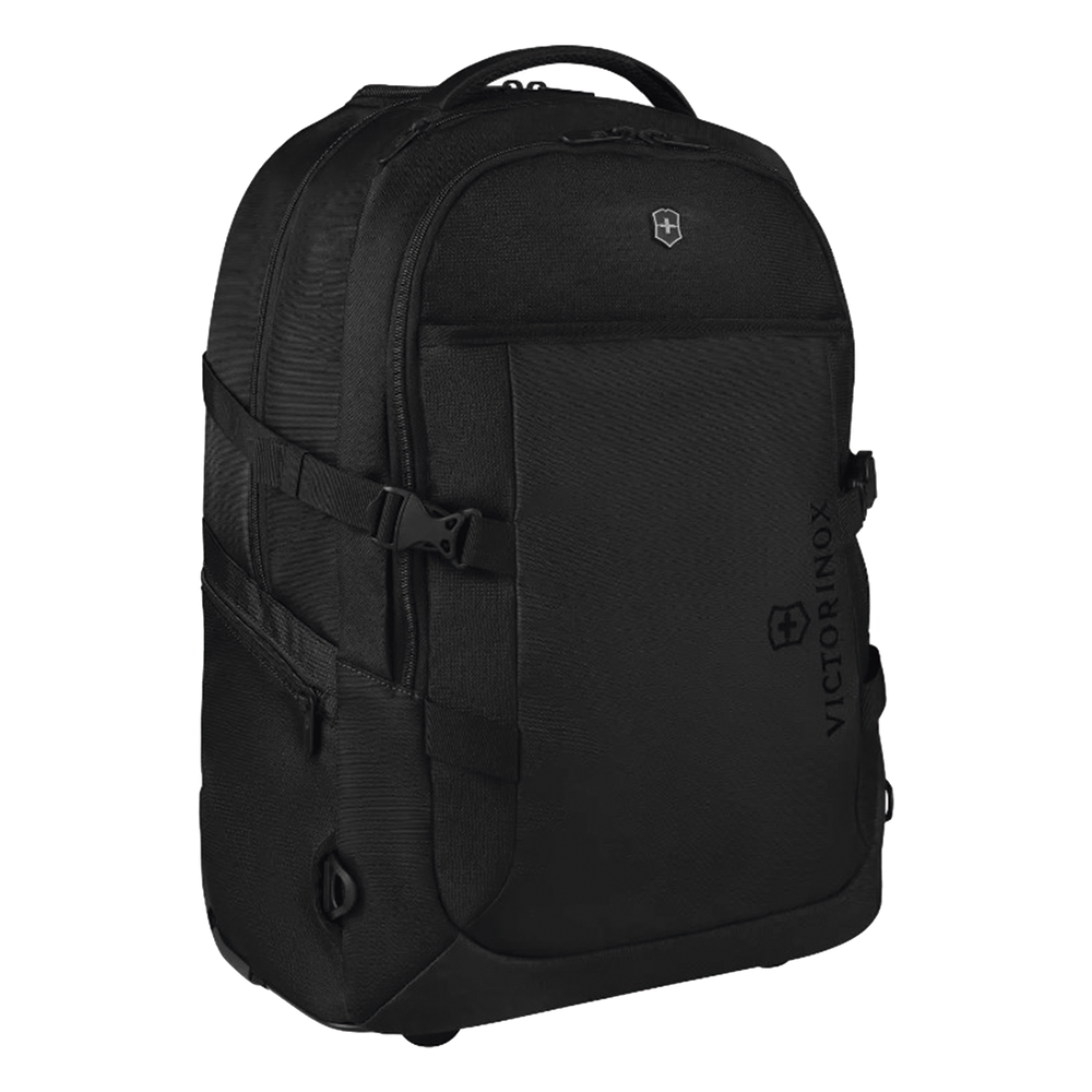Mochila VX Sport EVO con Ruedas, Mango Telescópico y Correas al Hombro. Fabricada en Poliéster Negro repelente al Agua. Backpack on Wheels.