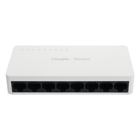 Switch no administrable, Visible en la Topología de la Nube, con 8 puertos 10/100 Mbps