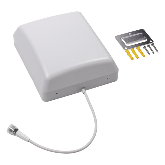 Antena Tipo Panel Multibanda 600-960 MHz/ 1425-4700 MHz. Para interior. Especial para amplificadores y dispositivos celulares Multi-tecnología.