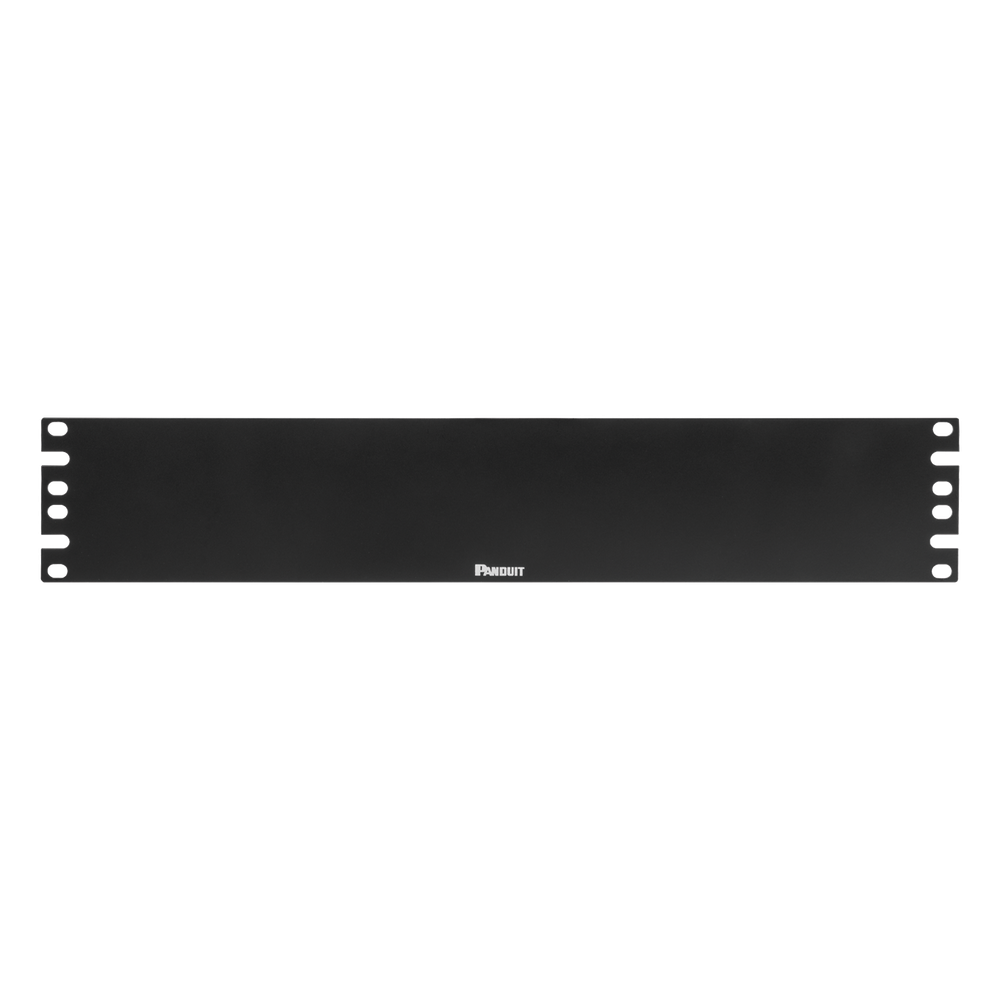 Tapa Ciega Para Rack Estándar de 19in, Plano, de Acero, 2UR, Color Negro