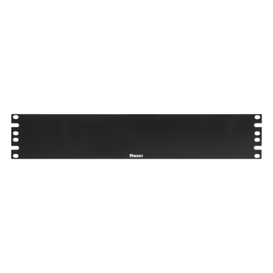 Tapa Ciega Para Rack Estándar de 19in, Plano, de Acero, 2UR, Color Negro
