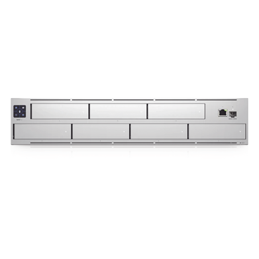 NVR PRO UniFi Protect, con bahía  para 7 discos duros, almacena hasta 20 cámaras 4k o 60 cámaras 1080p, pantalla táctil