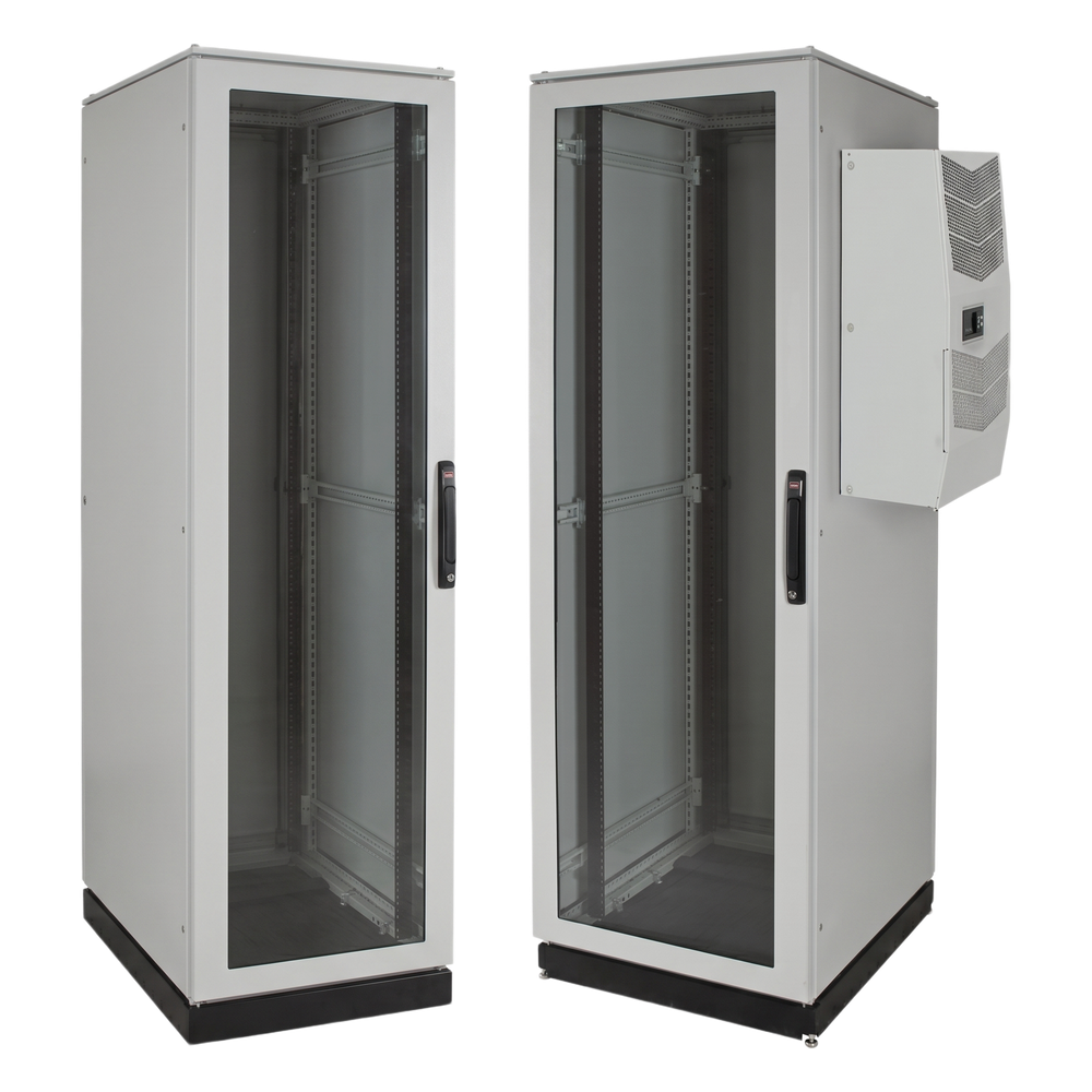 Gabinete de Telecomunicaciones ProLine V/D, 700 mm de Ancho, 800 mm de Profundidad, Compatible Con Aire Acondicionado Tipo G28, 42 UR, Color Gris Claro