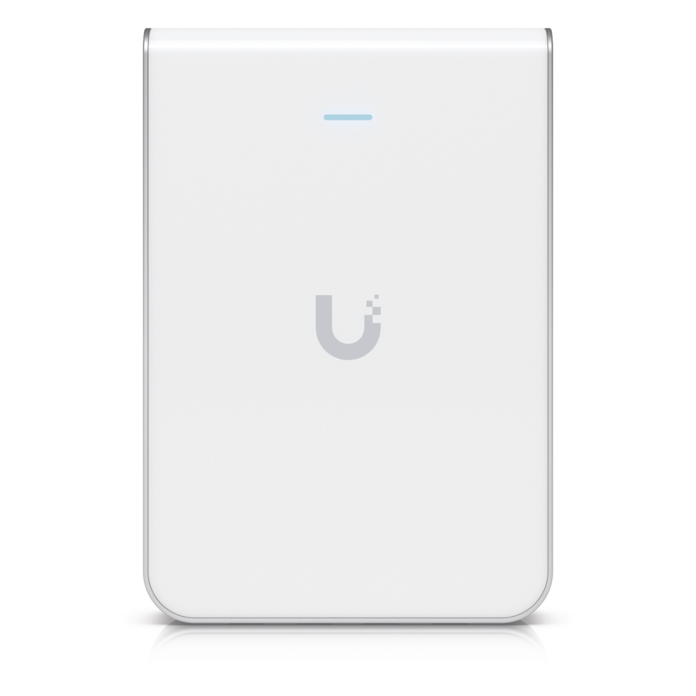 Access Point UniFi U6 In Wall/Montaje p/pared, WIFI 6 2.4 Y 5 Ghz, hasta 5.3 Gbps, 1 pto PoE In, 4 ptos secundarios (1 PoE Out)