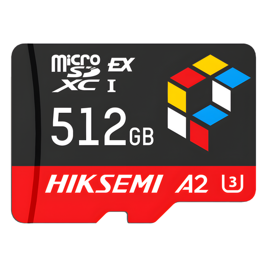 Tarjeta microSD Express 512G / 900 MB/s Lectura / 620 MB/s Escritura / PCIe Gen 3x1 + NVMe / U3 A2 EX / Compatibilidad UHS-I UHS-II