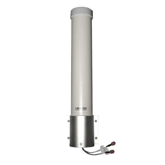Antena Omnidireccional 360° / 5 GHz / 11 dBi Ganancia / Polarización Dual / IP65 / Montaje en Poste / Conectores SMA Macho