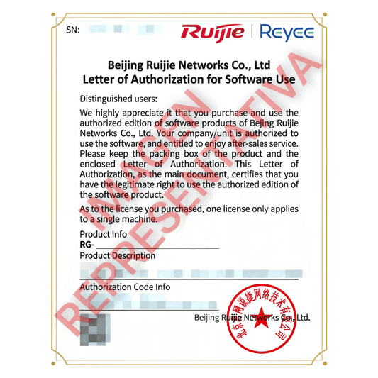 Licencia 1 Año (8 en 1) para Funciones Avanzadas de Seguridad / Firewall Ruijie RG-CF10S / IPS + AV + Threat Intelligence + URL + APP + AI + WAF / Ruijie Reyee Cybrey