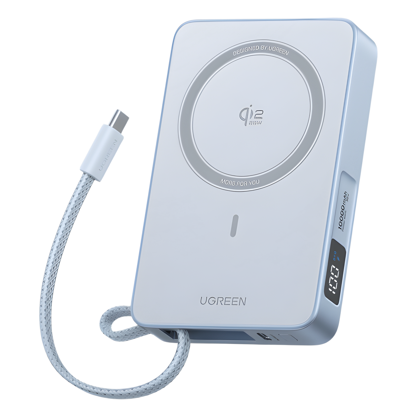 Powerbank  Magnético Inalámbrico / 10000 mAh 36 Wh / 30W USB-C PD3.0/PPS/UFCS + Cable Integrado 60W / Carga Inalámbrica 25W Qi2.2 MPP / Magnético 8N / Pantalla LED / 254 g