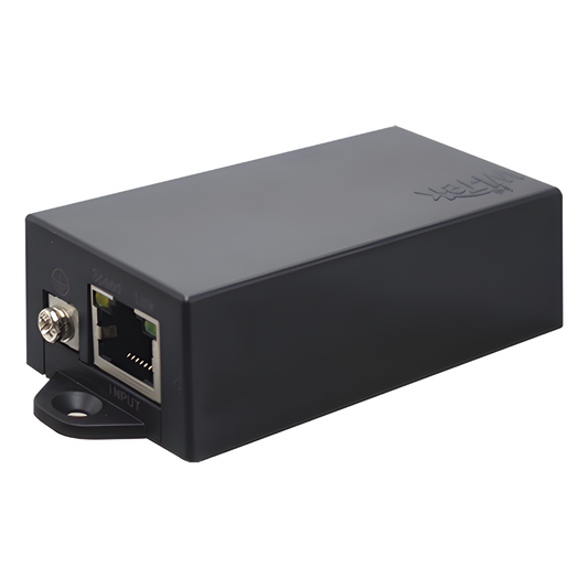 Convertidor PoE / Entrada PoE 802.3 af/at / Salida PoE 24V pasivo / Conexión plug and play / Alcance de hasta 100 metros Solo en PoE estandarizado / Aplicaciones Enlaces Inalámbricos