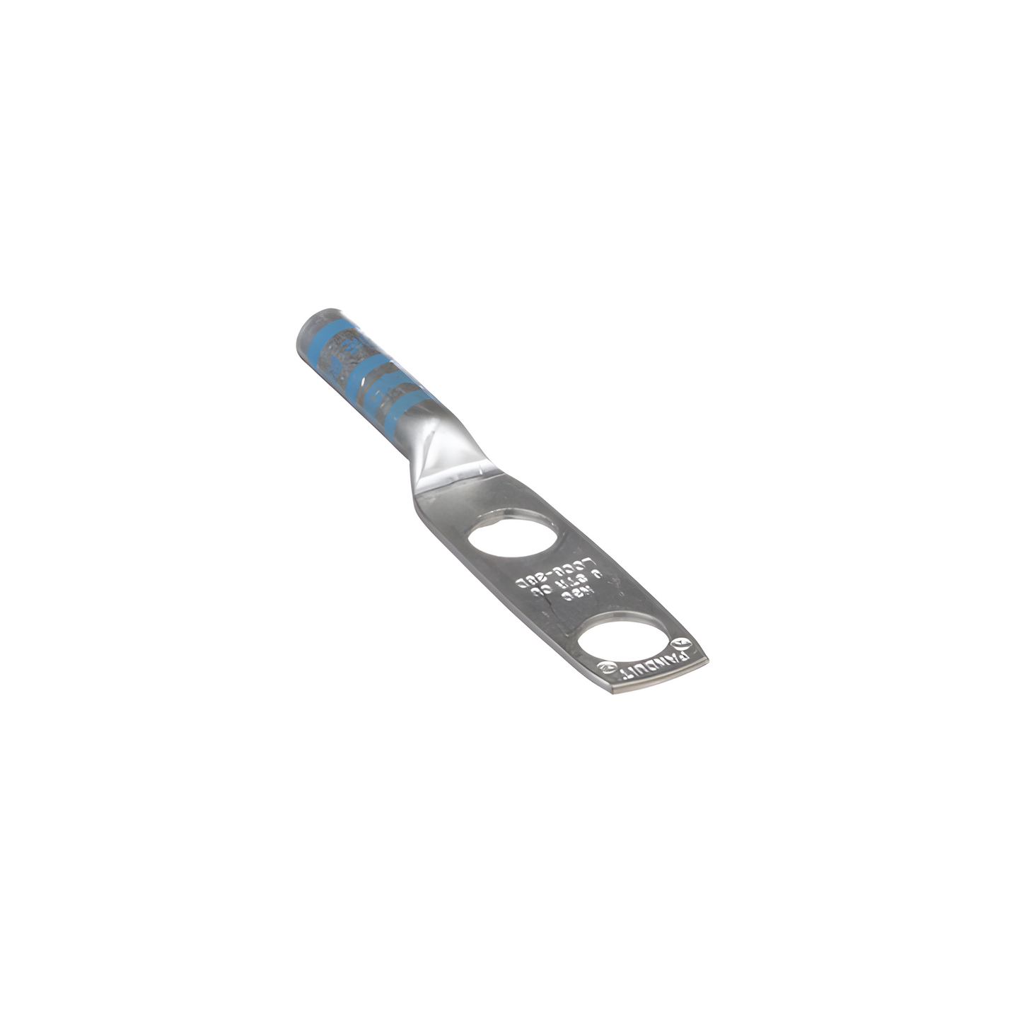 Zapata de compresión LCC6-38D-L para cal. 6 Awg, Doble barreno para tornillo prisionero de 3/8, Espaciado de orificio 25.4mm, 1 Pz