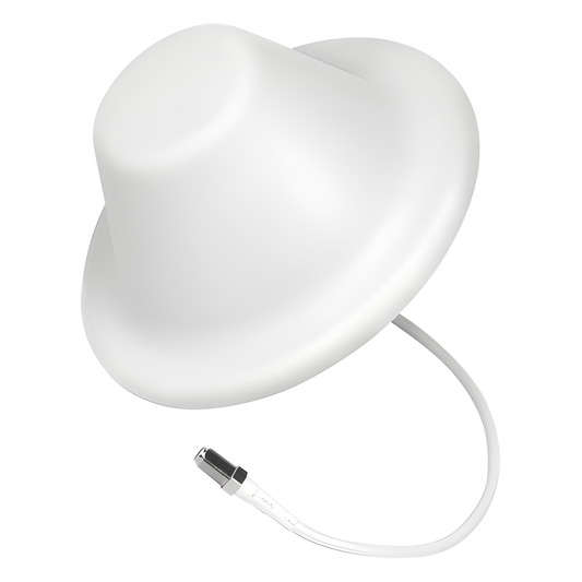 Antena Tipo Domo| 698-960/1710-2700 MHz, 2/4 dB | 75 Ohm, con conector F Hembra.