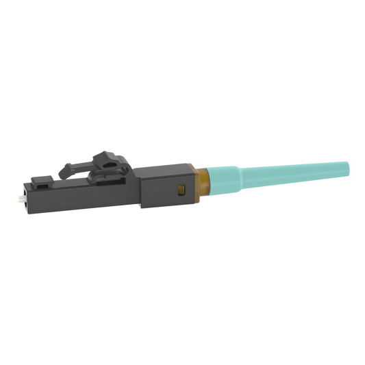 Conector LC de Empalme por Fusion OmniSplice™, Para Fibra Óptica Multimodo 50/125µm OM3/OM4/OM5, Color Aqua