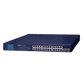 Switch PoE de 24 Puertos Gigabit 802.3af/at con Modo Extendido 250 m, 2 Puertos SFP 1000SX , Pantalla LCD para Configuración Básica, Hasta 300 W para PoE