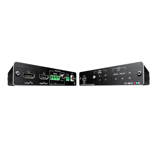 Desembebedor de Audio HDMI Profesional | 4K/60 UHD (4:4:4) | 18 Gbps | HDR | HDCP 2.2 | Salidas S/PDIF y Audio Balanceado | ARC | Gestión EDID Inteligente | Kramer re-Klocking | DigiTOOLS Compacto