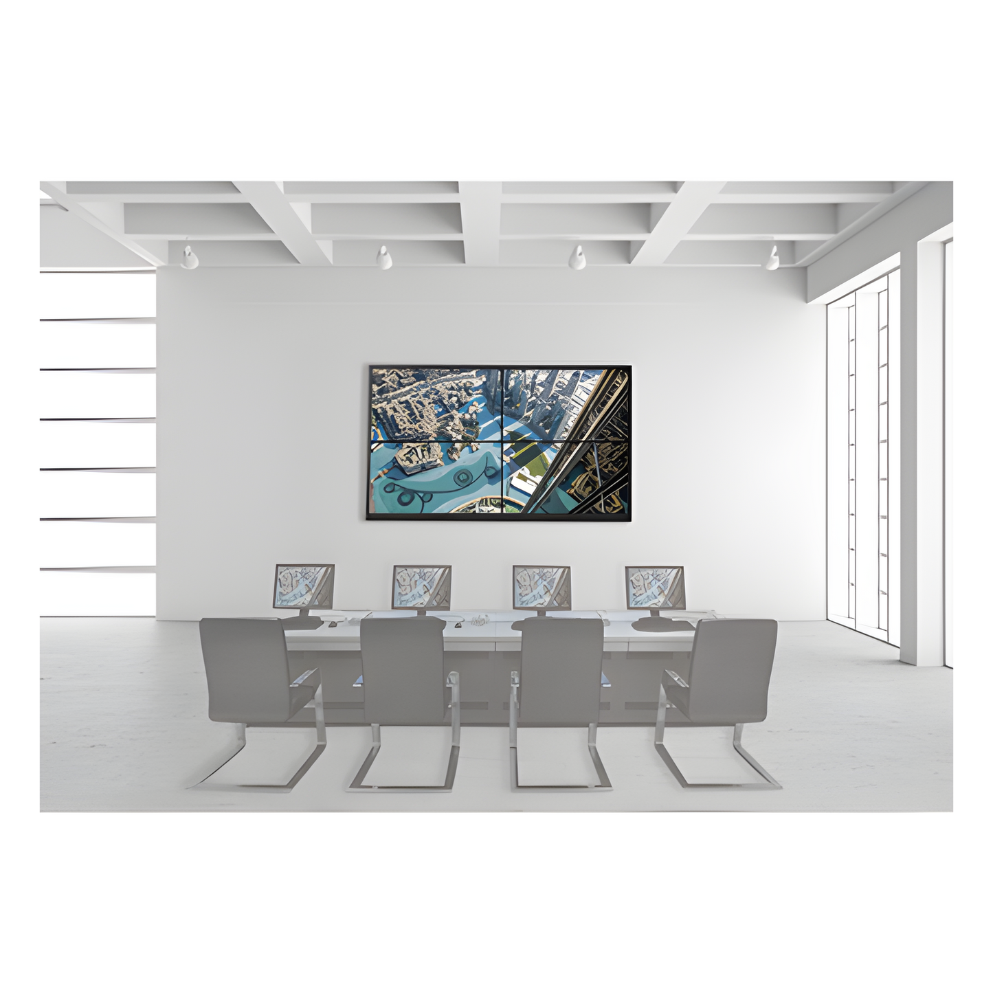 Kit Videowall 2X2 / Incluye 4 Pantallas de 46" / Decoder / Base de Pared / Accesorios de Instalación