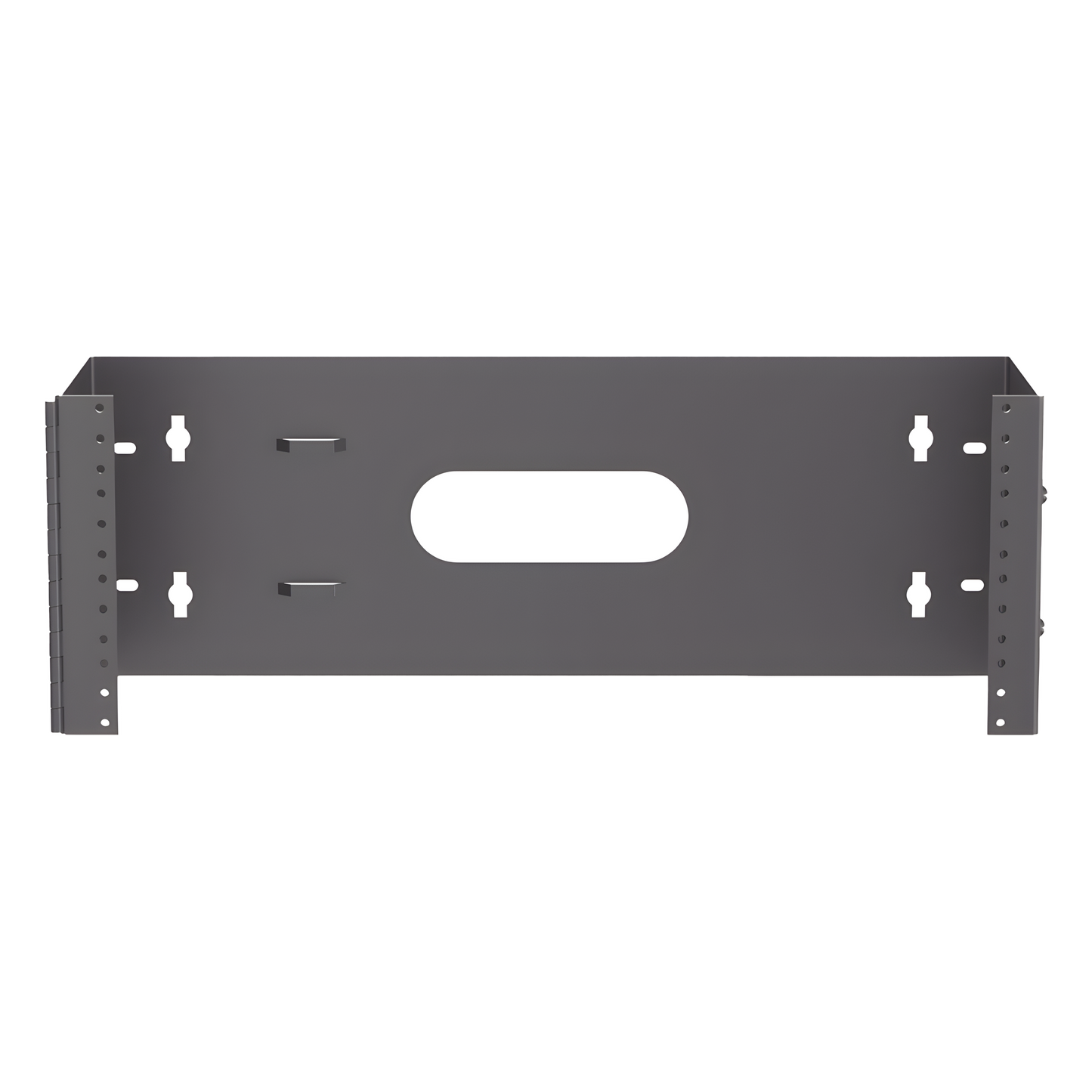Rack Abierto de Instalación en Pared con Bisagras, Profundidad de 159 mm, 19 in de Ancho, 4 UR, Color Negro